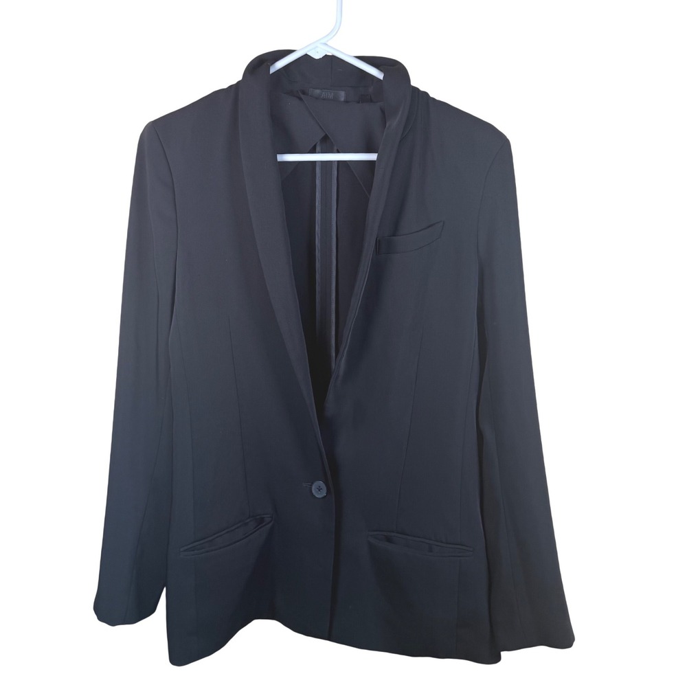ATM Anthony Thomas Melillo Blazer Women M Black Single Button Dark Academia
